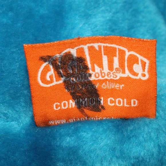 Giant Microbes Plush Stuffed Toy The Common Cold Rhinovirus Blue Soft 14 Inches - Picture 4 of 4